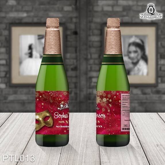 Invitaciones de 15 Años de Antifaz Copos de Nieve PTL013