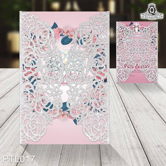 Invitaciones de Quinceañera de Flores Coronas PTL017 - PTL017