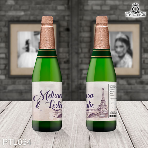 Invitaciones de 15 Años de Torre Eiffel Flores PTL064