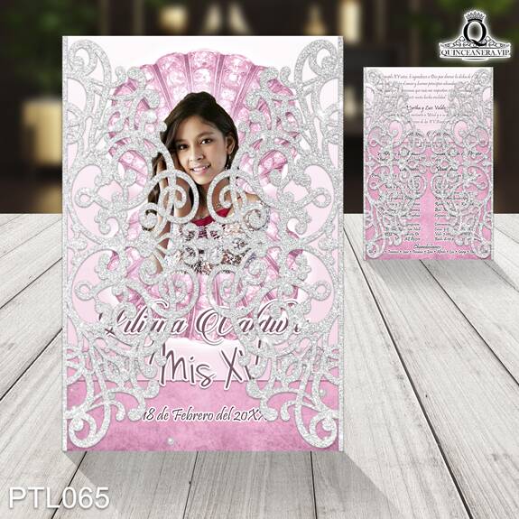 Invitaciones de 15 Años de Playa Conchas PTL065