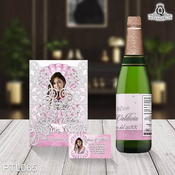 Invitaciones de 15 Años de Playa Conchas PTL065