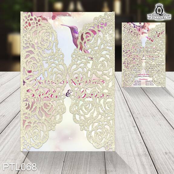 Invitaciones de 15 Años de Primavera Colibri PTL068