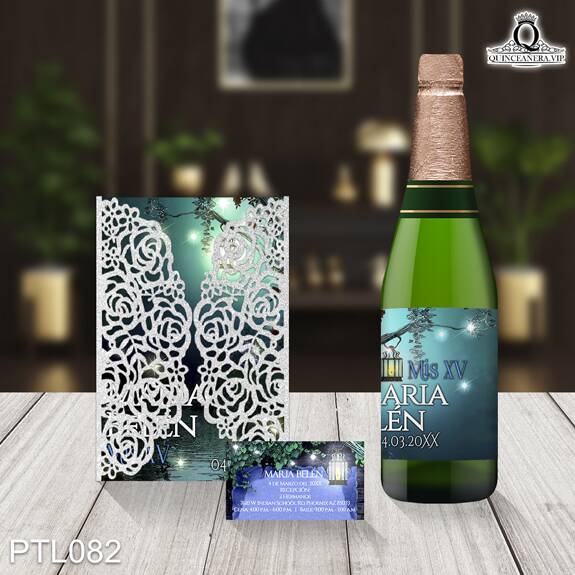 Invitaciones de Quinceañera de Coronas Vestidos PTL082 - PTL082