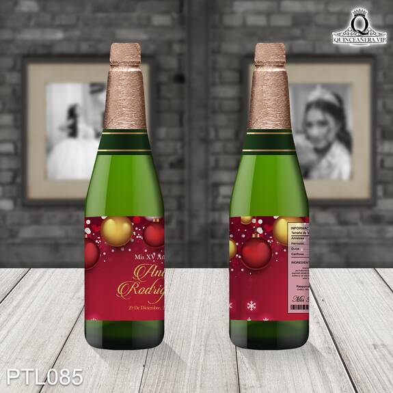 Invitaciones de 15 Años de Navidad Esferas PTL085