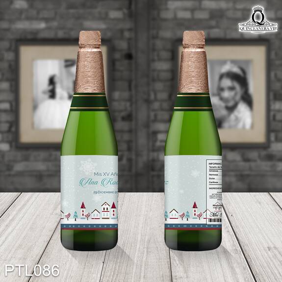 Invitaciones de 15 Años de Invierno Copos de nieve PTL086