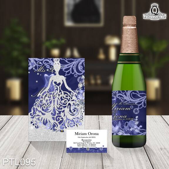 Invitaciones de Quinceañera de Glamuroso zapatillas PTL095 - PTL095