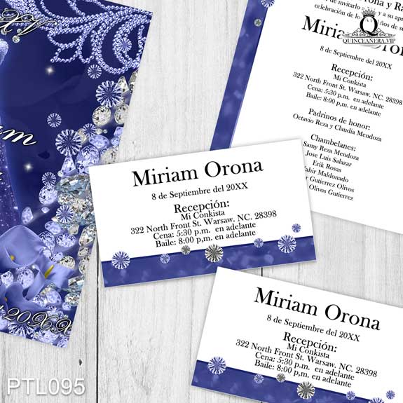 Invitaciones de Quinceañera de Glamuroso zapatillas PTL095 - PTL095
