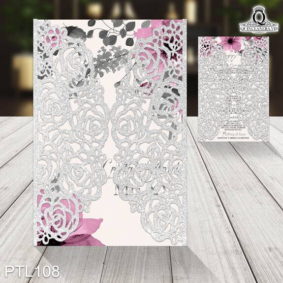 Invitaciones de Flores bouquet PTL108