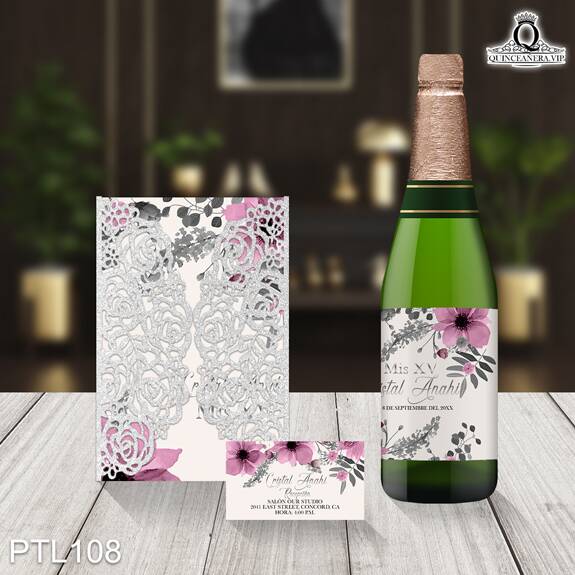 Invitaciones de Flores bouquet PTL108