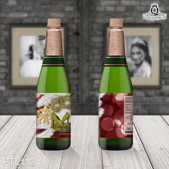 Invitaciones de 15 Años de Antifaz Zapatillas PTL113