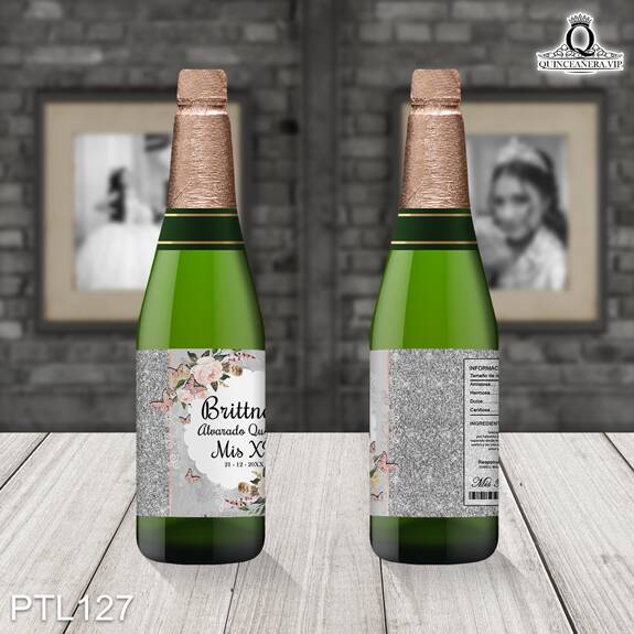 Invitaciones de 15 Años de Mariposas Glitter PTL127