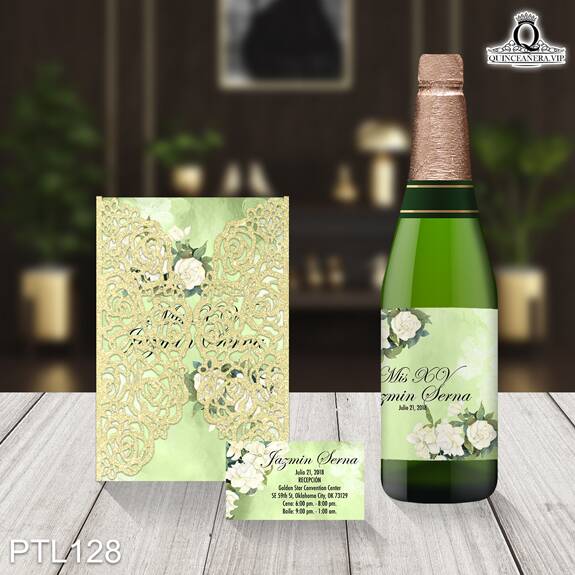 Invitaciones de Quinceañera de Flores jazmines PTL128 - PTL128