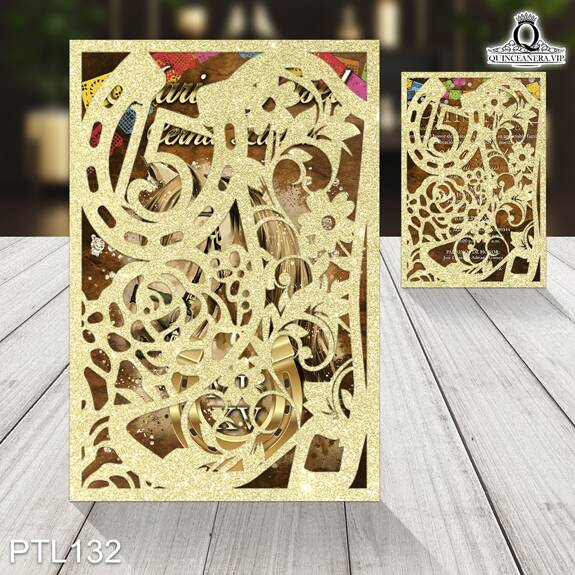 Invitaciones de Quinceañera de Caballos Herraduras PTL132 - PTL132