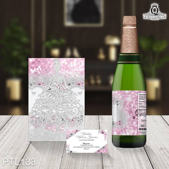 Invitaciones de Quinceañera de Glamuroso dimantes PTL133 - PTL133