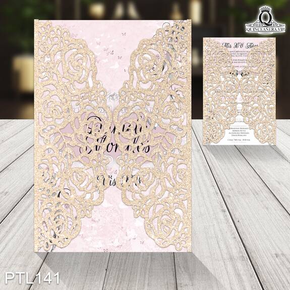 Invitaciones de 15 Años de Mariposas Emblemas PTL141