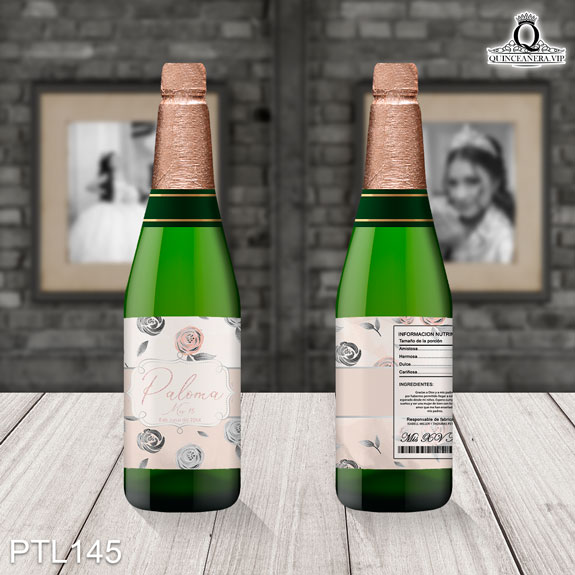 Invitaciones de Quinceañera de Flores Glitter PTL145 - PTL145