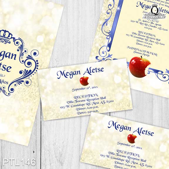 Invitaciones de 15 Años de Realeza Coronas PTL146