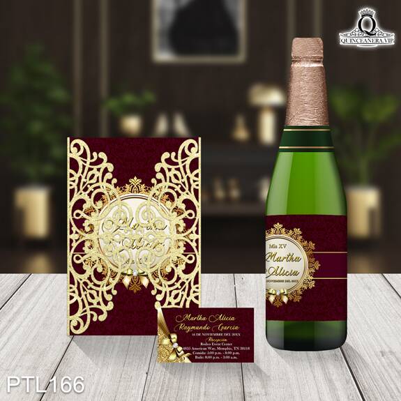 Invitaciones de Quinceañera de Glamuroso mariposas PTL166 - PTL166