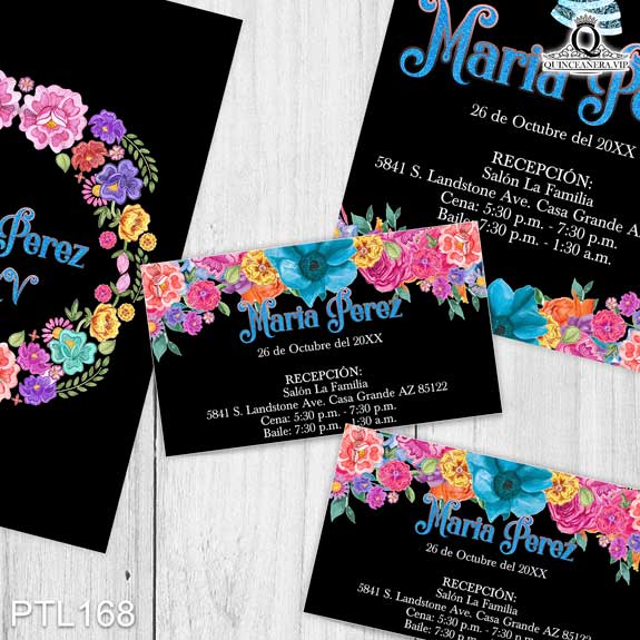 Invitaciones de 15 Años de Colores Fiesta Mexicana PTL168