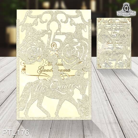 Invitaciones de Quinceañera de Vaquero Caballos PTL176 - PTL176