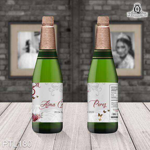 Invitaciones de Quinceañera de Coronas Mariposas PTL180 - PTL180