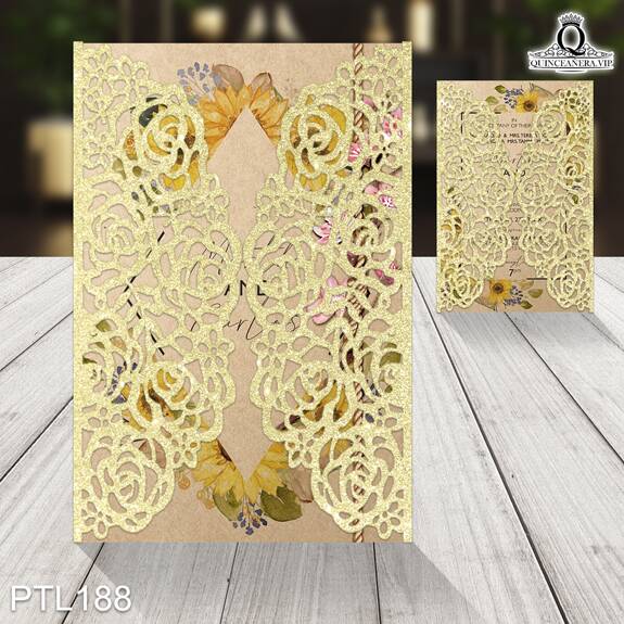 Invitaciones de Quinceañera de Girasoles PTL188 - PTL188