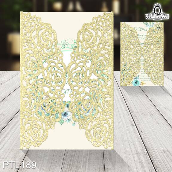 Invitaciones de Quinceañera de Flores de clavel PTL189 - PTL189