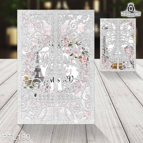 Invitaciones de 15 Años de París Torre Eiffel PTL190