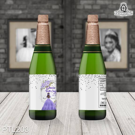 Invitaciones de Quinceañera de Flores vestido PTL203 - PTL203