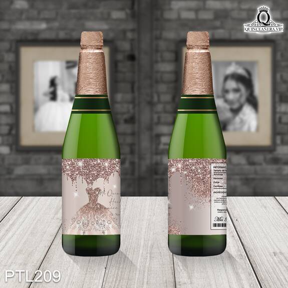 Invitaciones de Quinceañera de Glamuroso vestido PTL209 - PTL209