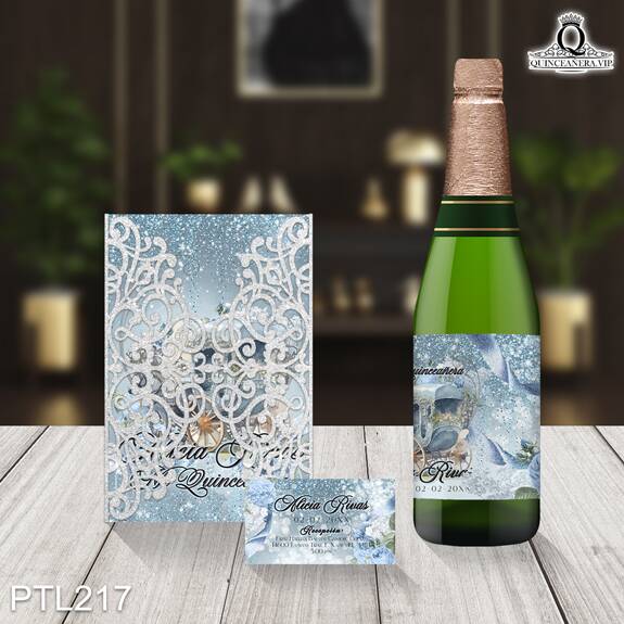 Invitaciones de 15 años de la Princesa Cenicienta - PTL217