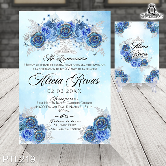 Invitaciones de Quinceañera de la Cenicienta - PTL219