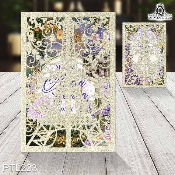 Invitaciones de 15 años de la Princesa Rapunzel - PTL223