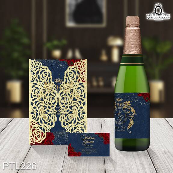 Invitaciones de Quinceañera de la Bella y la Bestia - PTL226