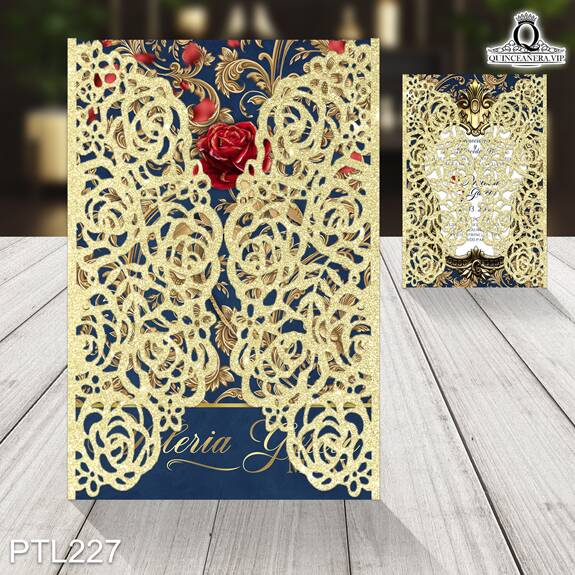 Invitaciones del Espejo de la Bella y la Bestia - PTL227