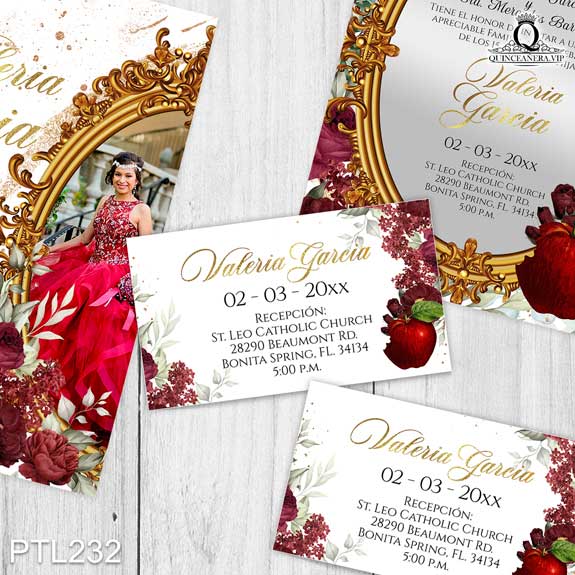 Invitaciones de xv años de Blanca Nieves - PTL232