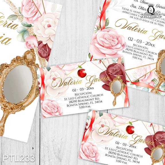 Invitaciones de Quinceañera de Blancanieves - PTL233