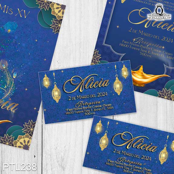 Invitaciones de Quinceañera de Aladdin - PTL238