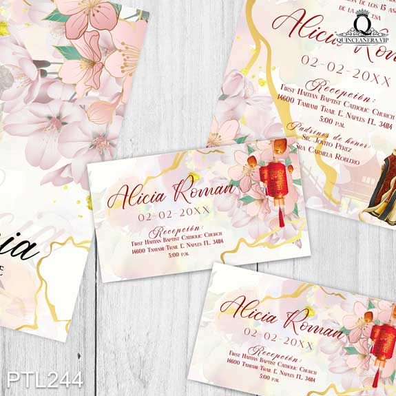 Invitaciones inspiradas en Mulán - PTL244