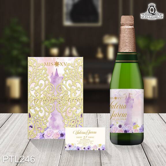 Invitaciones de Quinceañera de Rapunzel - PTL246