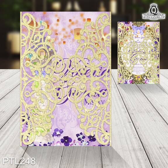 Invitaciones de Quinceañera de Rapunzel de Enredados - PTL248